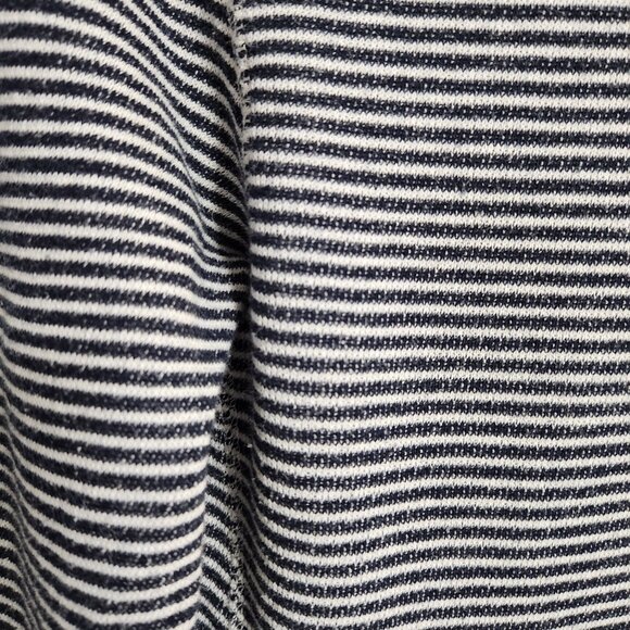 J Crew Casual Relaxed Cotton Hoodie Striped Navy Size Small - Picture 2 of 6